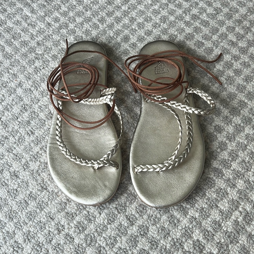 Ancient Greek lace up sandals
